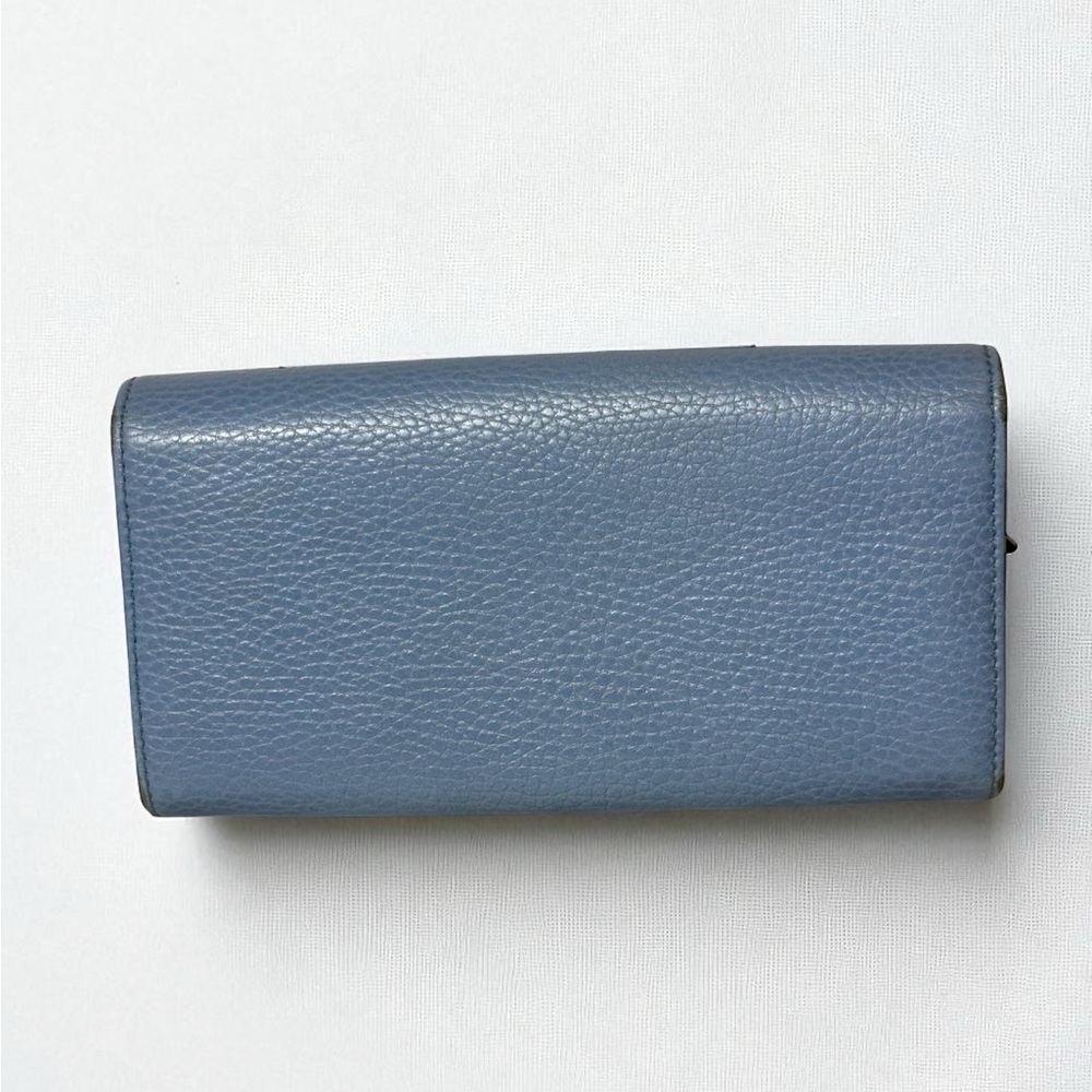GUCCI Baby Blue Swing Long Bifold Wallet - Picture 2 of 7